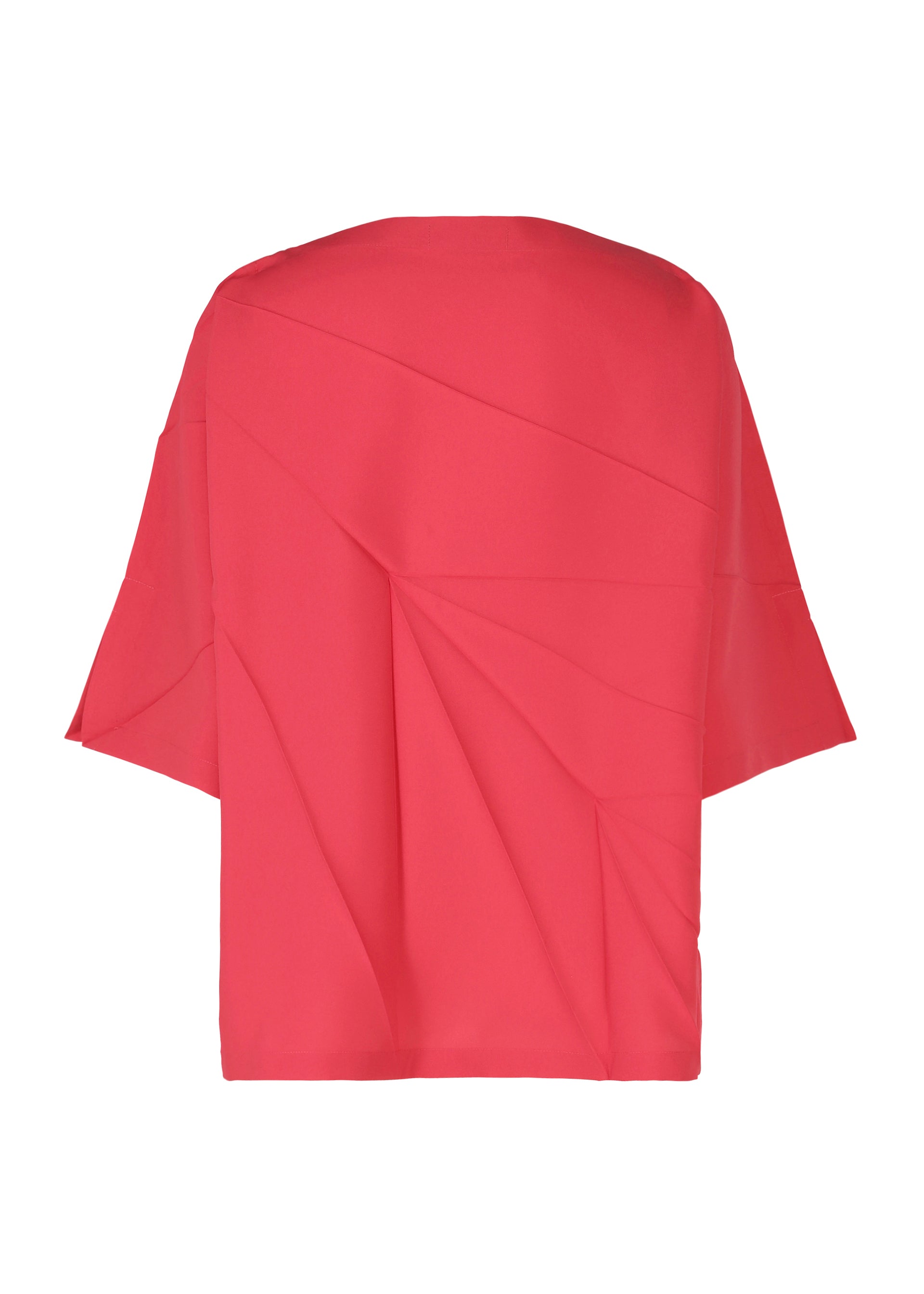 A detail shot of the 132 5. ISSEY MIYAKE RADIAL FOLD SHIRT top.