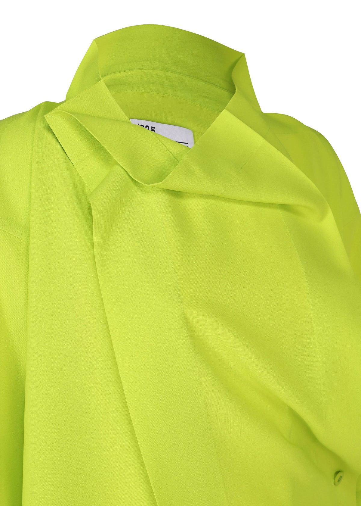 A detail shot of the 132 5. ISSEY MIYAKE FLAT TUCK T shirt.