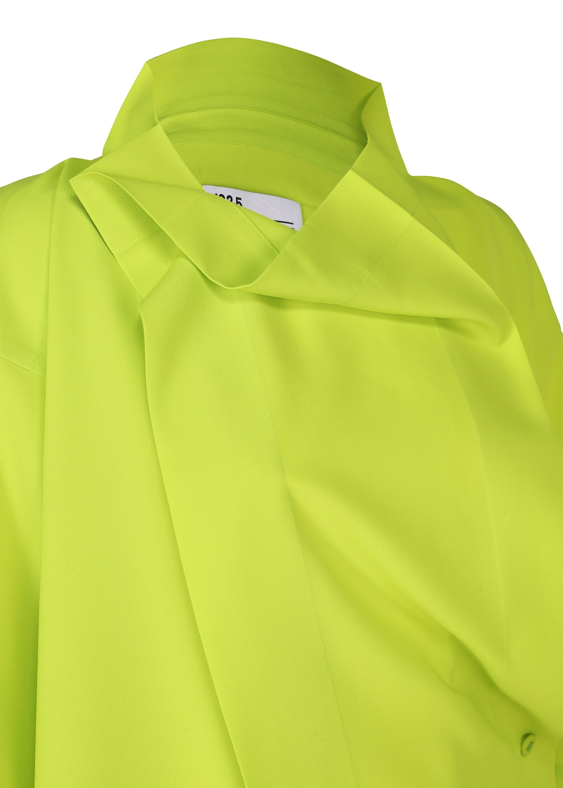 A detail shot of the 132 5. ISSEY MIYAKE FLAT TUCK T shirt.