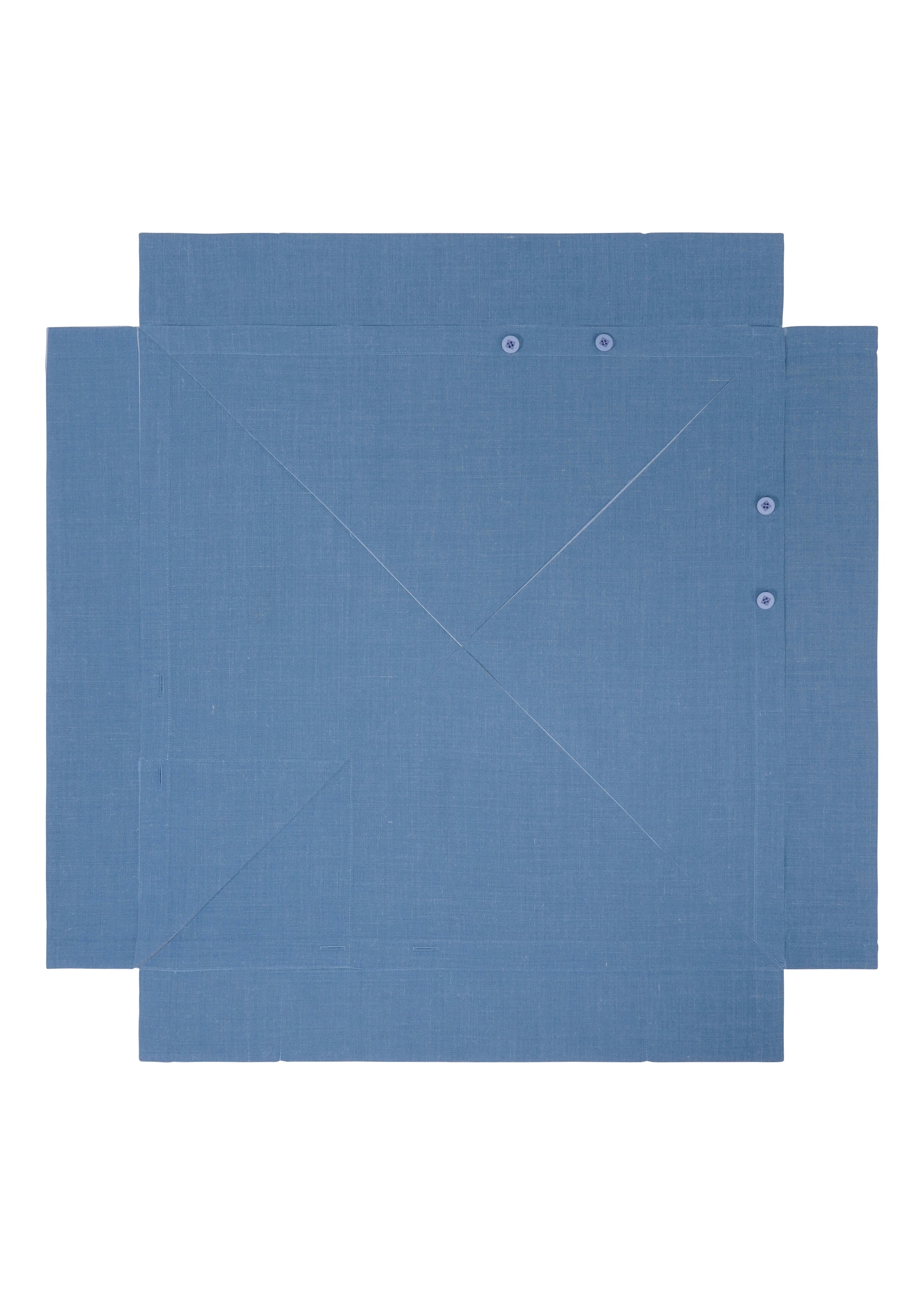 A detail shot of the 132 5. ISSEY MIYAKE FOLD RAMIE PRINT shirt.