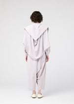 A model wears the 132 5. ISSEY MIYAKE SEAMLESS cardigan.