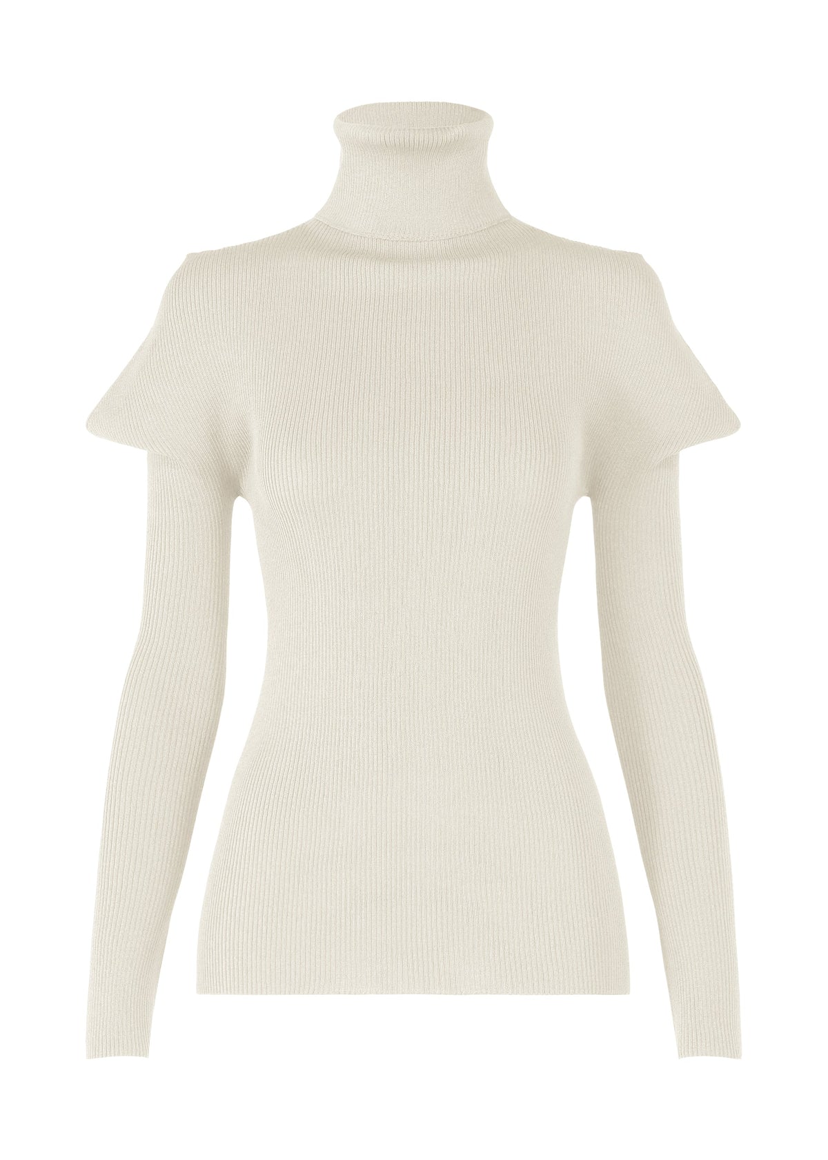 A product shot of the 132 5. ISSEY MIYAKE FLAT RIB KNIT 1 clothing in silver white (07).