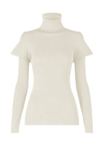 A product shot of the 132 5. ISSEY MIYAKE FLAT RIB KNIT 1 clothing in silver white (07).