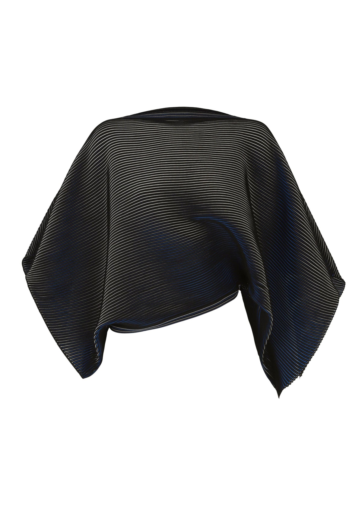 A product shot of the 132 5. ISSEY MIYAKE FACET KNIT top in black (15).