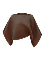 A product shot of the 132 5. ISSEY MIYAKE FACET KNIT top in brown (44).