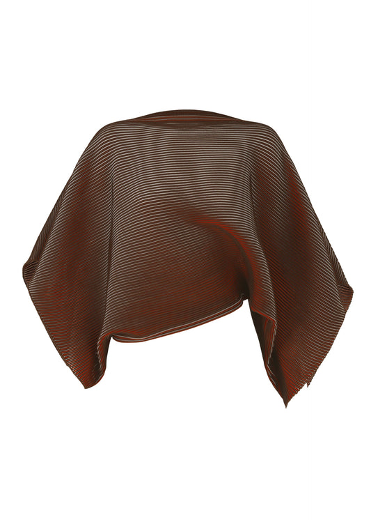 A product shot of the 132 5. ISSEY MIYAKE FACET KNIT top in brown (44).