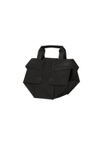A product shot of the 132 5. ISSEY MIYAKE No.6-BG bag in black×luster.