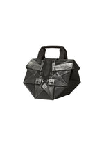 A product shot of the 132 5. ISSEY MIYAKE No.6-BG bag in black×silver.