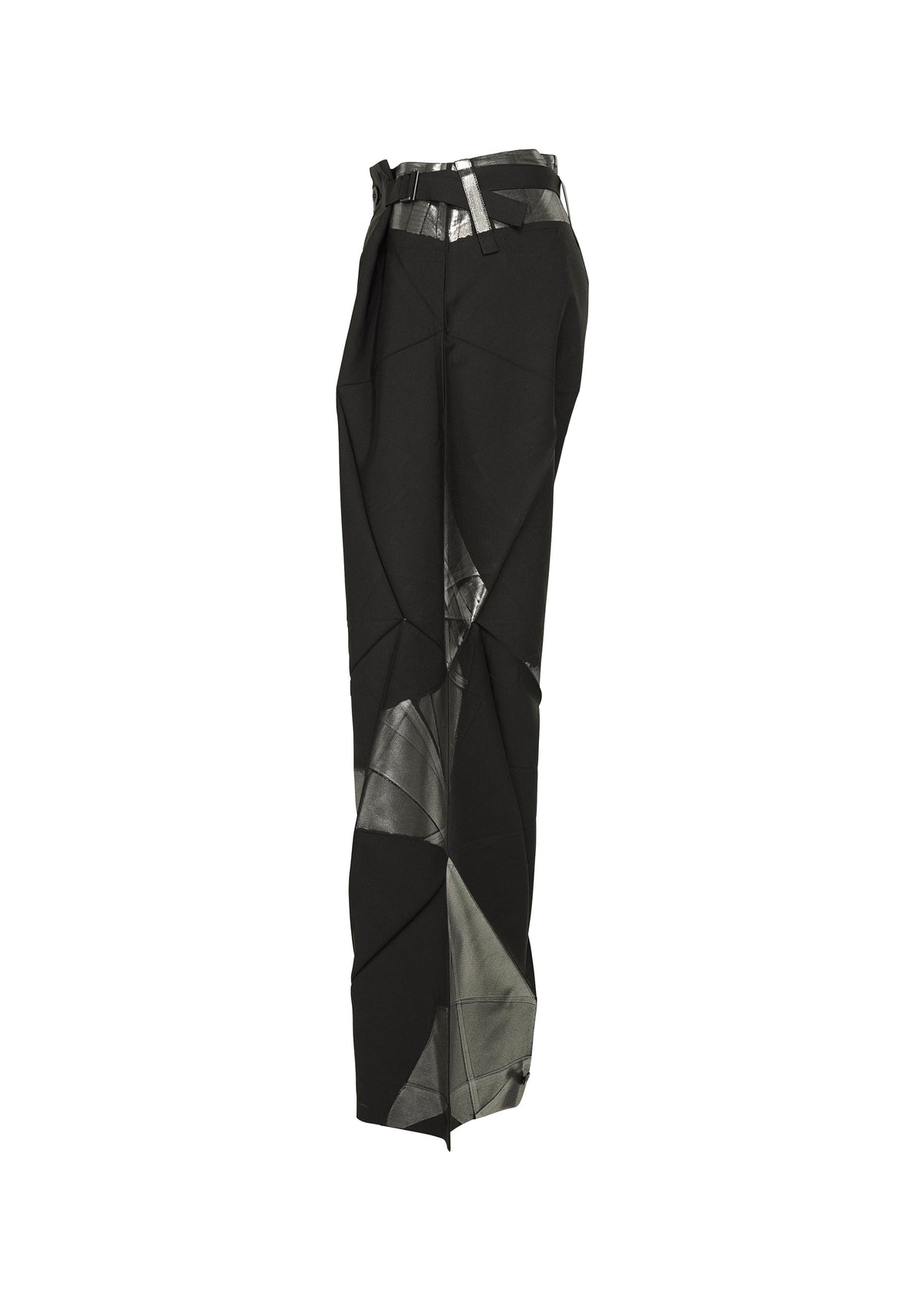 A detail shot of the 132 5. ISSEY MIYAKE F-BT trousers.