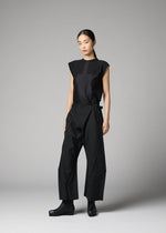 A model wears the 132 5. ISSEY MIYAKE F-BT f-bt-trousers-black.