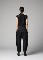 A model wears the 132 5. ISSEY MIYAKE F-BT f-bt-trousers-black.