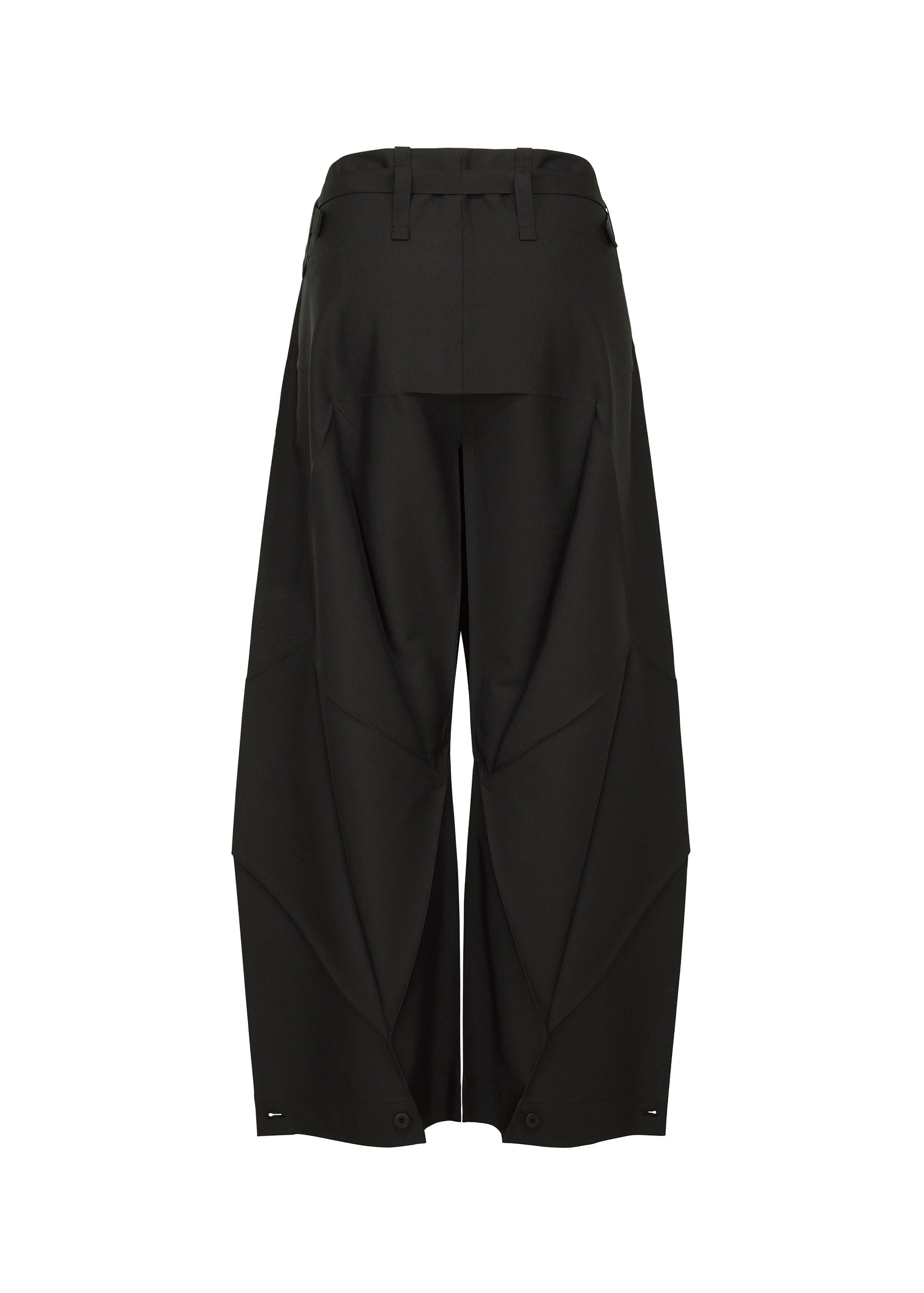 A detail shot of the 132 5. ISSEY MIYAKE F-BT trousers.