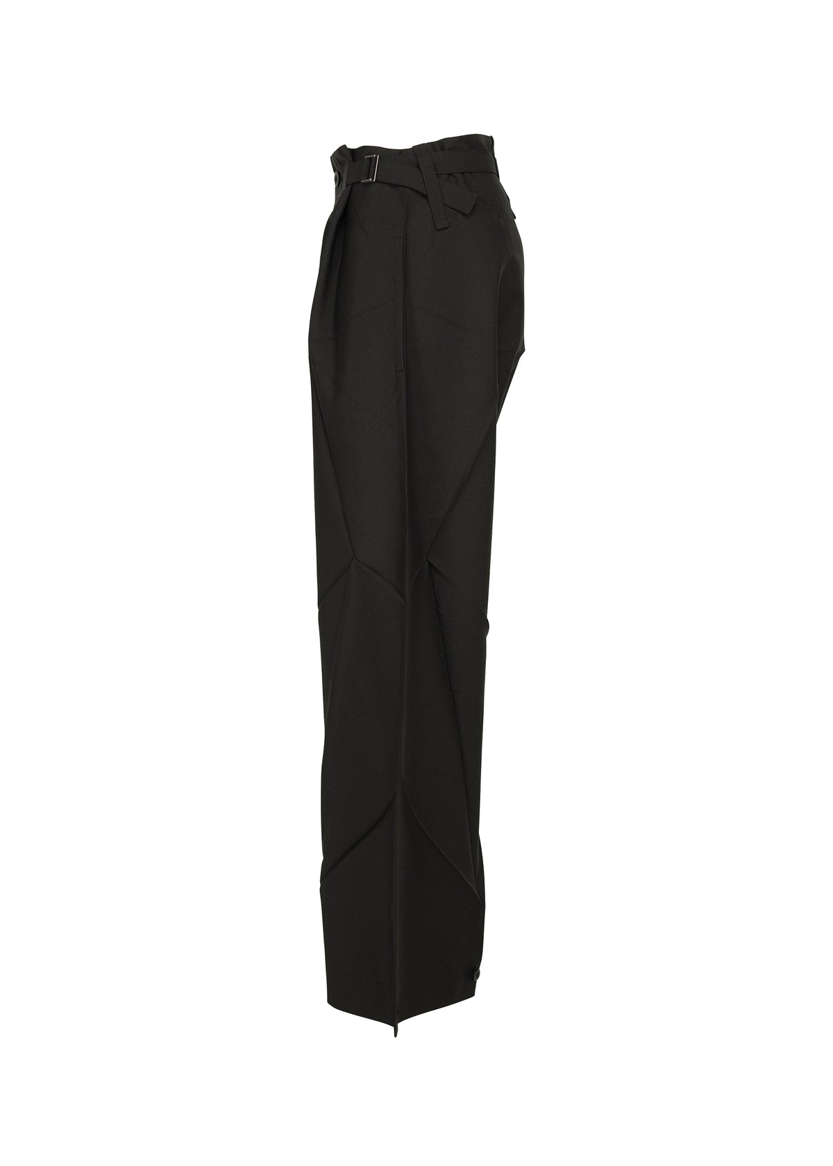 A detail shot of the 132 5. ISSEY MIYAKE F-BT trousers.