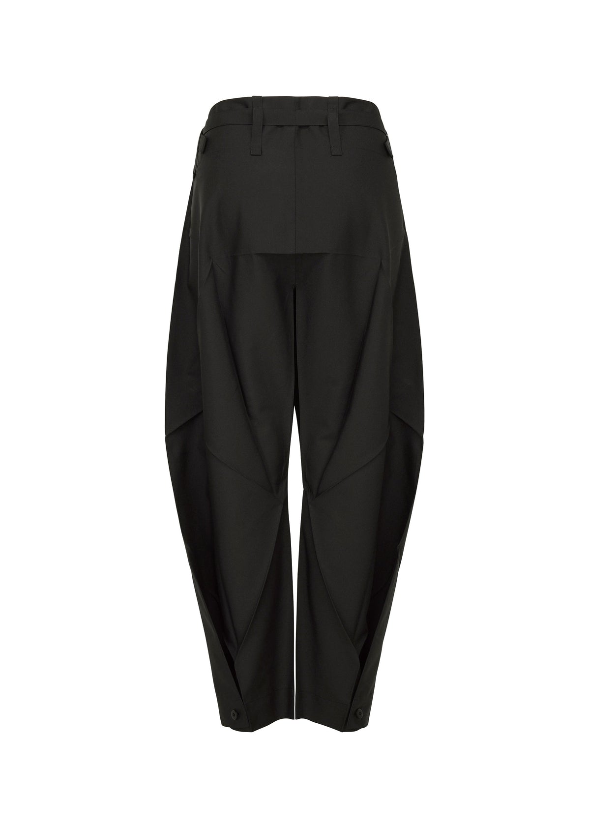 A detail shot of the 132 5. ISSEY MIYAKE F-BT trousers.
