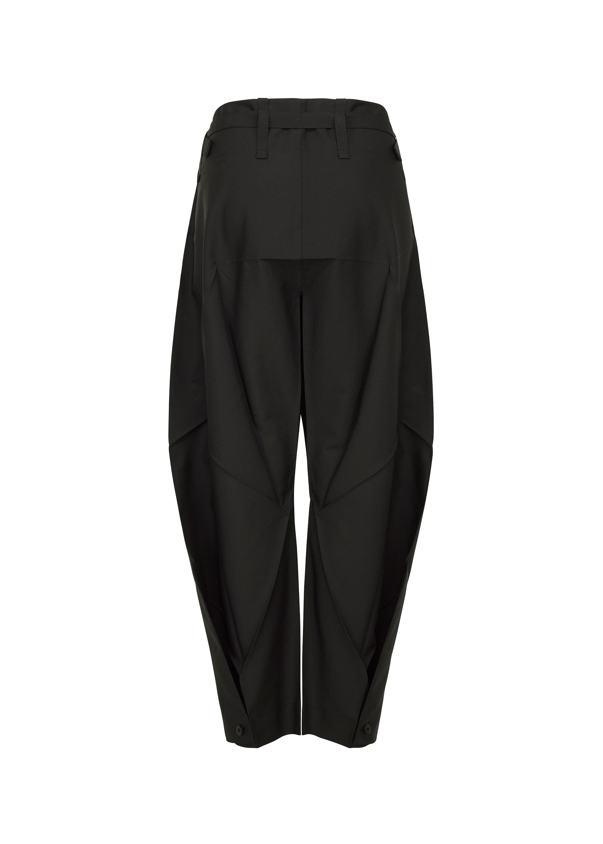 A detail shot of the 132 5. ISSEY MIYAKE F-BT trousers.