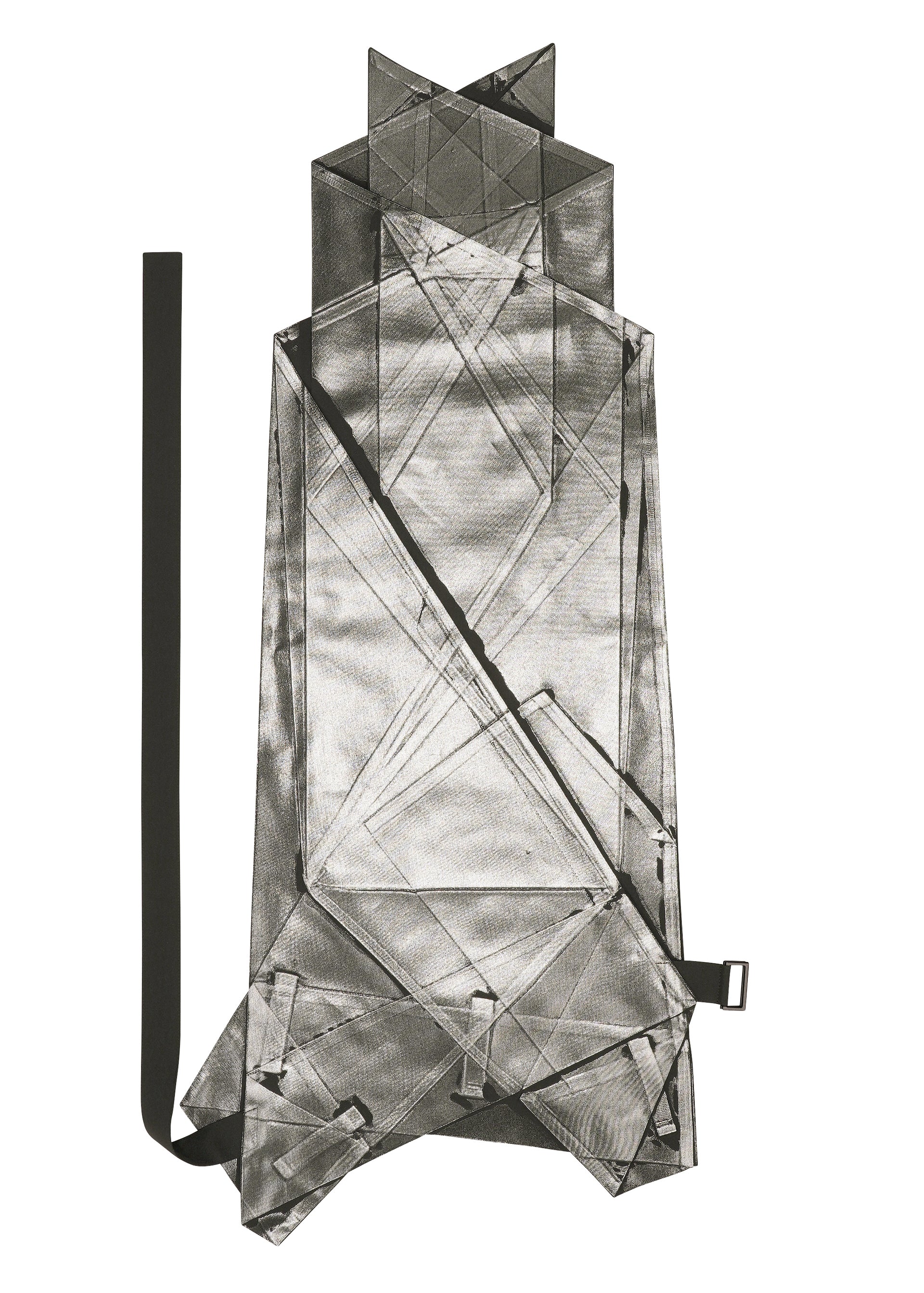 A detail shot of the 132 5. ISSEY MIYAKE F-BT trousers.