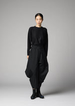 A model wears the 132 5. ISSEY MIYAKE F-BT f-bt-trousers-black-1.