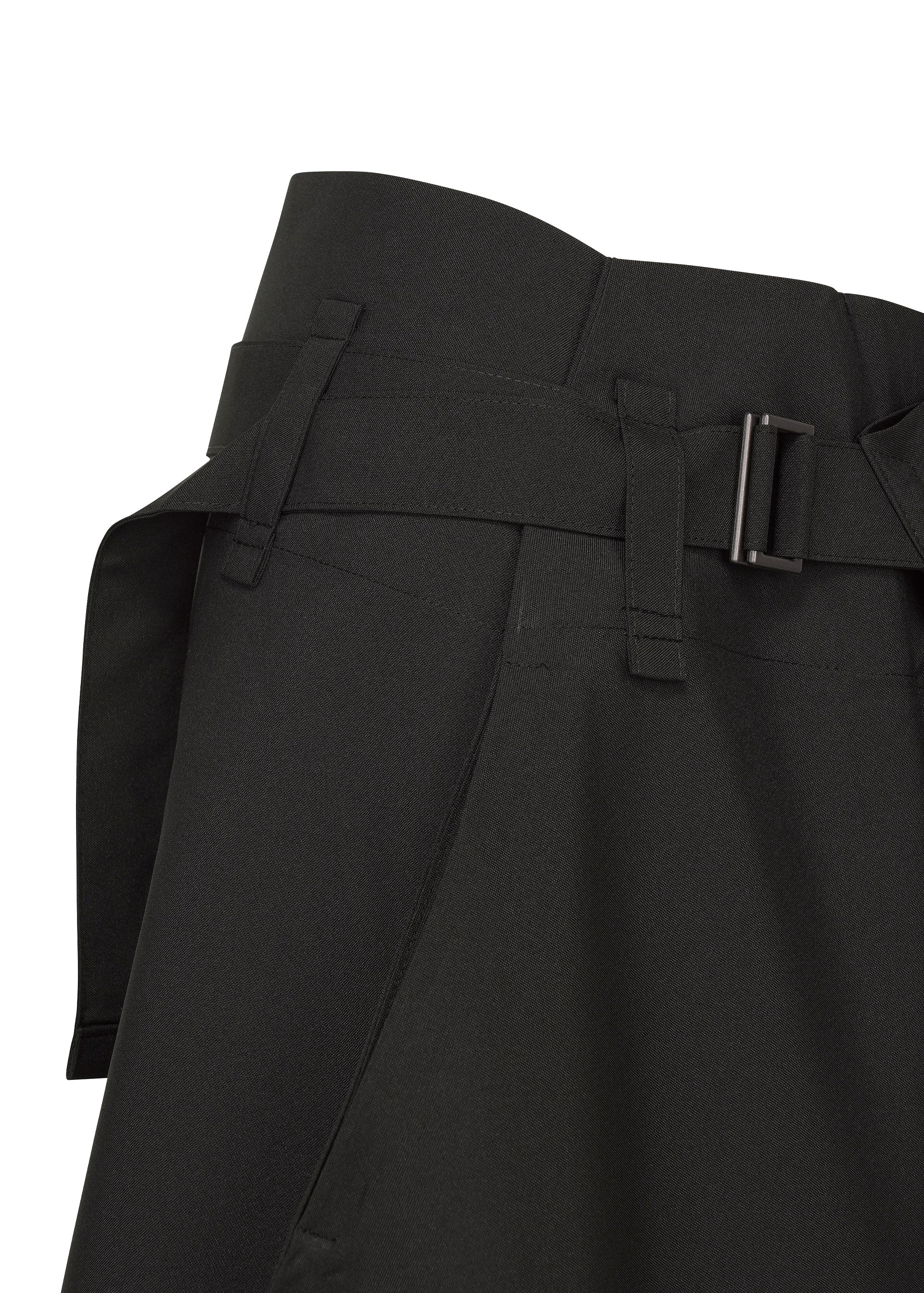 A detail shot of the 132 5. ISSEY MIYAKE F-BT trousers.