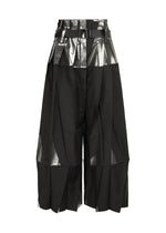 A product shot of the 132 5. ISSEY MIYAKE No.3-1 trousers in black×silver.