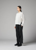 A model wears the 132 5. ISSEY MIYAKE F-SH-2 f-sh-2-shirt-white.