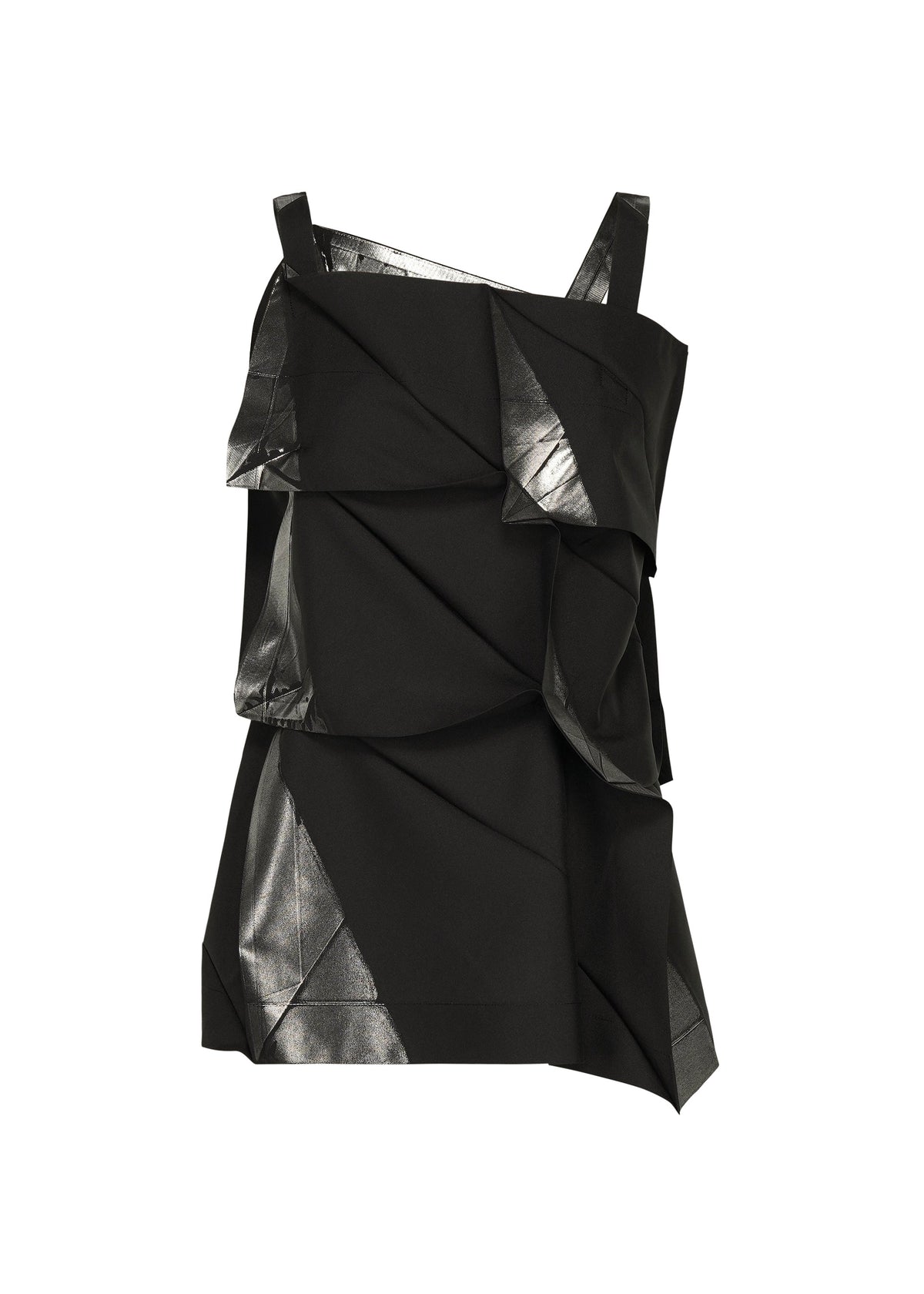 A product shot of the 132 5. ISSEY MIYAKE No.1-1 shirt in black×silver.
