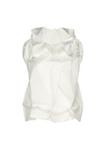 A product shot of the 132 5. ISSEY MIYAKE No.10-1 shirt in white×silver.