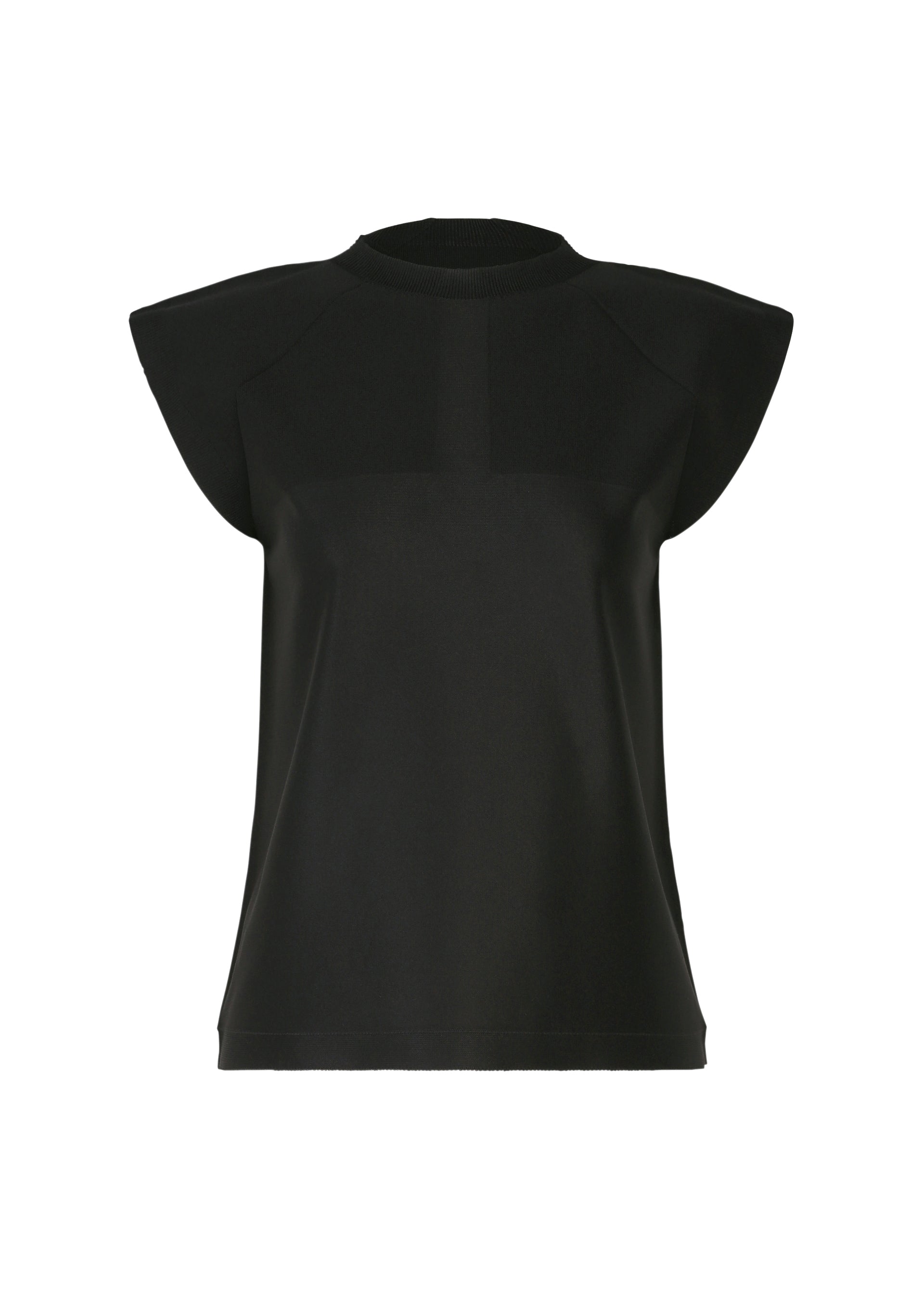 A product shot of the 132 5. ISSEY MIYAKE F-KN top in black.