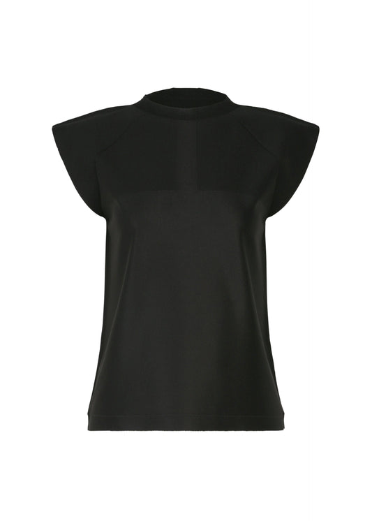 A product shot of the 132 5. ISSEY MIYAKE F-KN top in black.