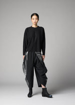 A model wears the 132 5. ISSEY MIYAKE F-KN f-kn-top-black-1.