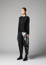 A model wears the 132 5. ISSEY MIYAKE F-KN f-kn-top-black-1.