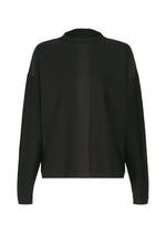 A product shot of the 132 5. ISSEY MIYAKE F-KN top in black.