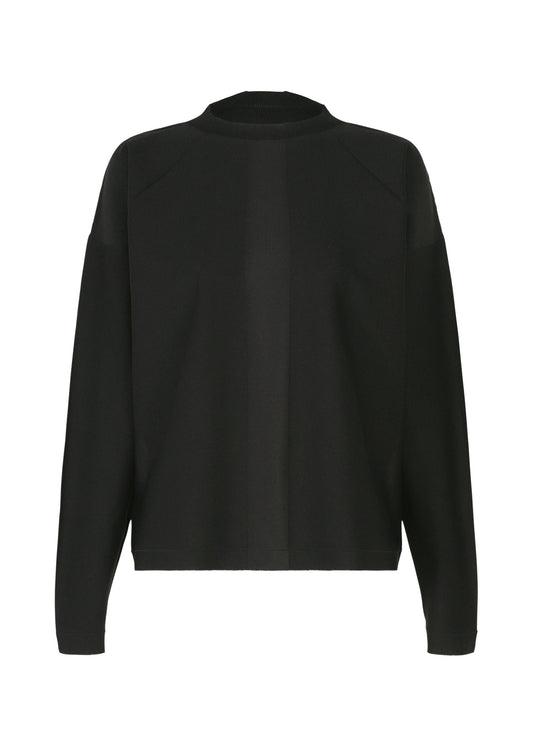 A product shot of the 132 5. ISSEY MIYAKE F-KN top in black.