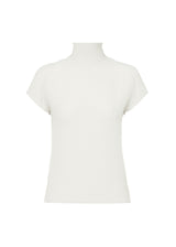 WOOLY PLEATS BK/WT-48 Top White