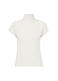 WOOLY PLEATS BK/WT-48 Top White