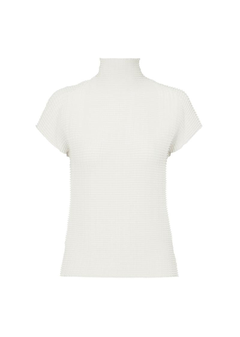 WOOLY PLEATS BK/WT-48 Top White