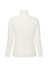 WOOLY PLEATS BK/WT-48 Top White