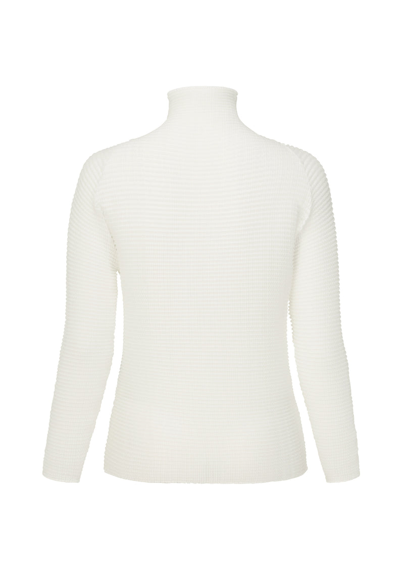 WOOLY PLEATS BK/WT-48 Top White