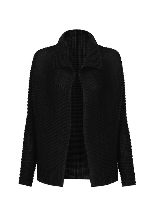 WOOLY PLEATS BK/WT-48 Cardigan Black