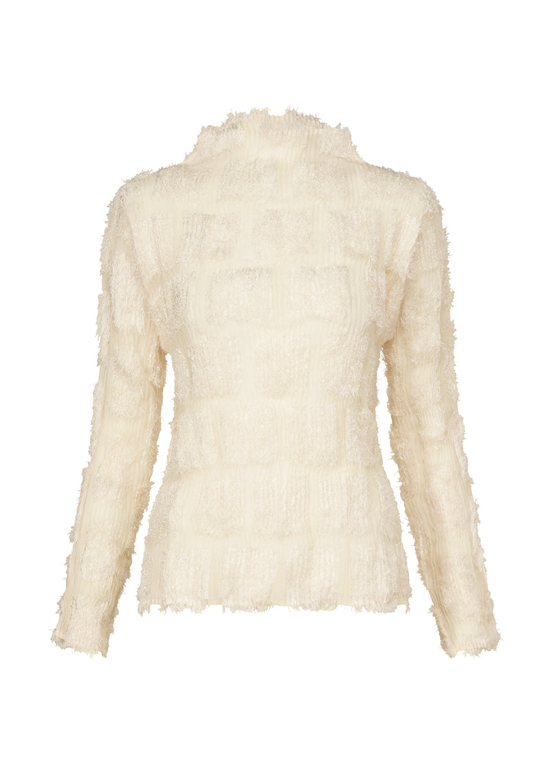 FUZZY PLEATS Top Off White