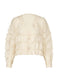 FUZZY PLEATS Cardigan Off White