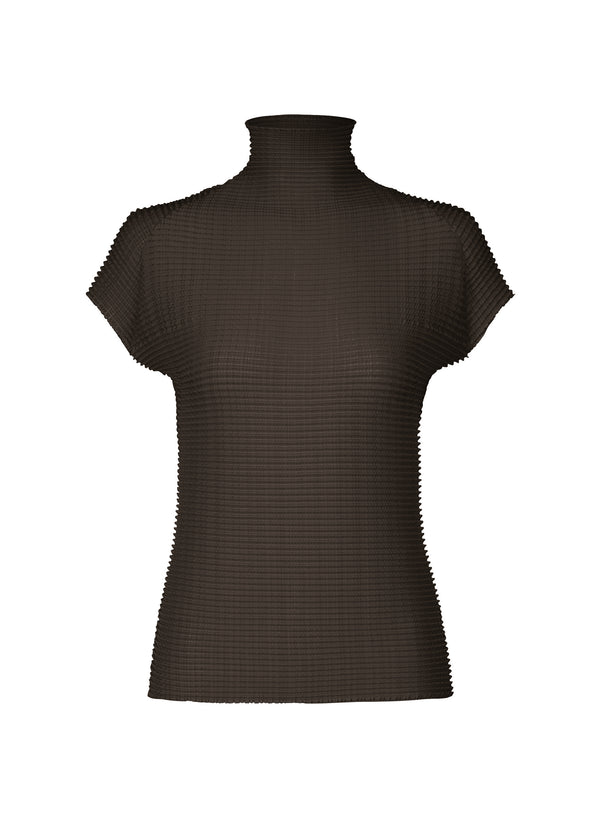 WOOLY PLEATS-38 Top Dark Brown