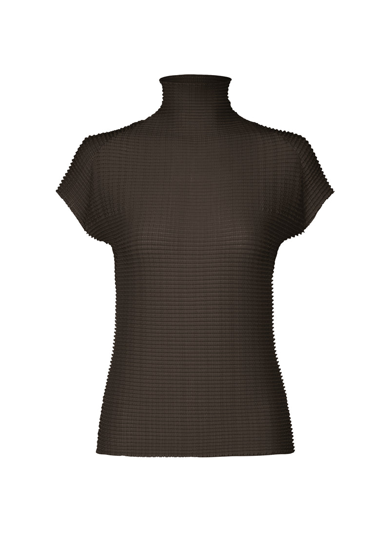 WOOLY PLEATS-38 Top Dark Brown