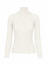 CHIFFON TWIST BK/WT Top White