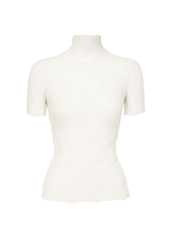 CHIFFON TWIST BK/WT Top White