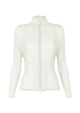 CHIFFON TWIST BK/WT Cardigan White