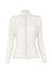 CHIFFON TWIST BK/WT Cardigan White