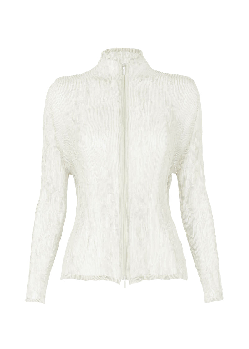 CHIFFON TWIST BK/WT Cardigan White