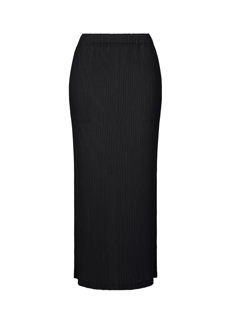 HATCHING PLEATS Skirt Black