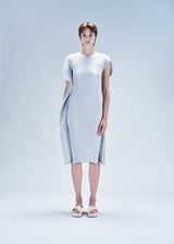 SLEEK PLEATS Dress Light Grey