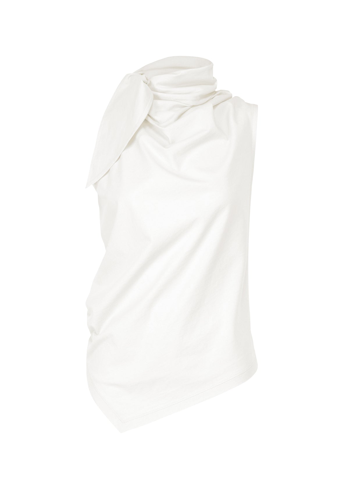 COTTON KNOT JERSEY Top White